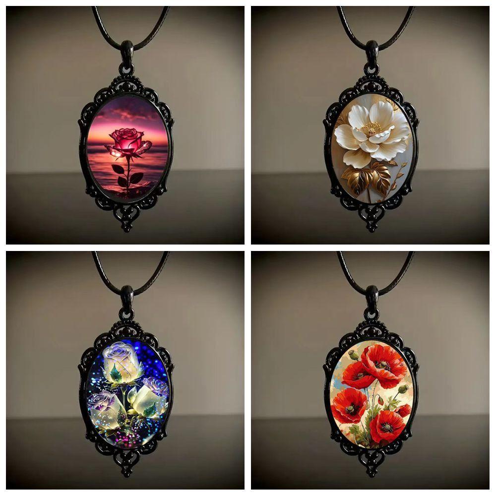 Jewelry Accessories Floral Necklace Vintage Charm Necklace Creative Gift Charming Necklace