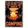 Vintage Camping Metal Wall Art Sign for Bar Decor