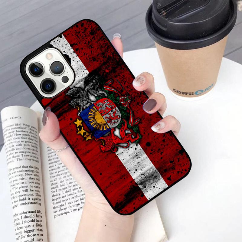 Latvian Flag Coat Of Arms Phone Case For iPhone 17 Air 13 12 14 15 16  Cover For Apple Pro Max 6S Plus Coque