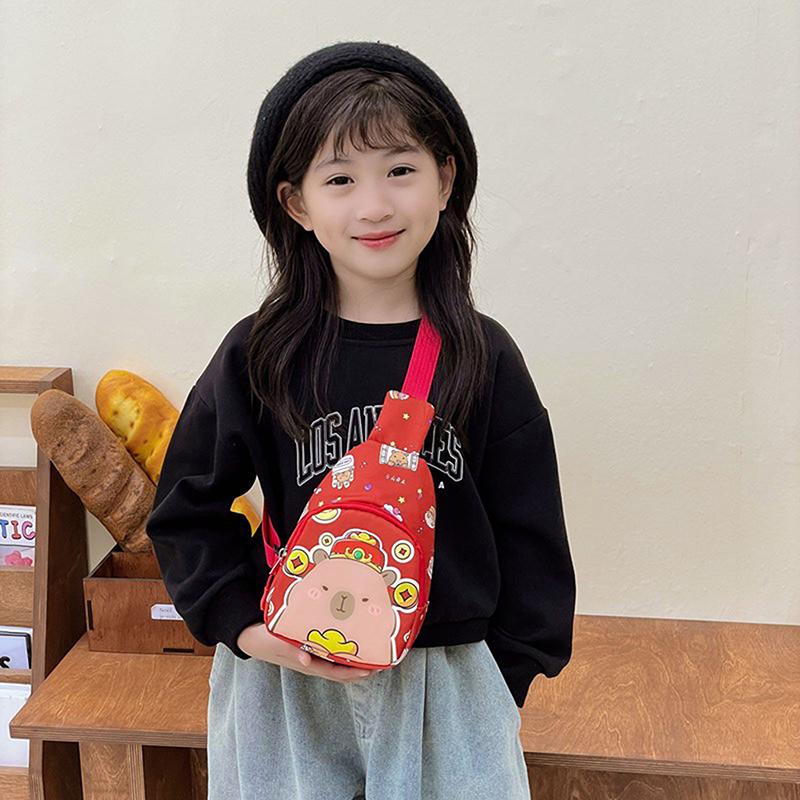 Capybara Backpack Cute Doll Stuffed Bag Multifunctional Storage Bag Capybara Chest Bag Home Decoration Shoulder Messenger Bag