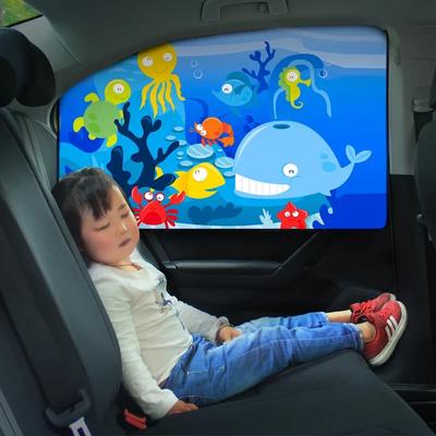 Magnetischer Vorhang für das Autofenster Sonnenschutz Abdeckung Cartoon Universal Seitenscheiben Sonnenschutz UV-Schutz für Kind Baby Kinder