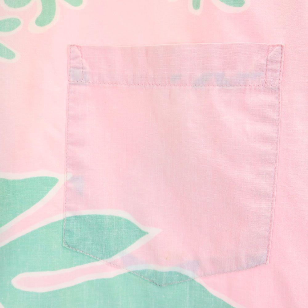 Reyn Spooner 90s 00s Old All-over Reverse Print Short Sleeve Half Button Button Down Shirt Men's Used