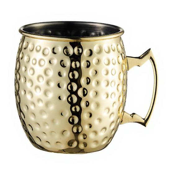 Miedziana Platerowana Kubek Moscow Mule z Młotkowanej Stali Nierdzewnej Kieliszek Koktajlowy z Podwójnymi Ściankami Izolacją Próżniową Metalowe Szklanki Barowe do Domu