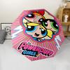 The Powerpuff Girls1 Print Automatic Umbrella, 8 Rib Iron Frame, Plastic Handle, Suitable for Outdoor Travel &Daily , Ideal Gift