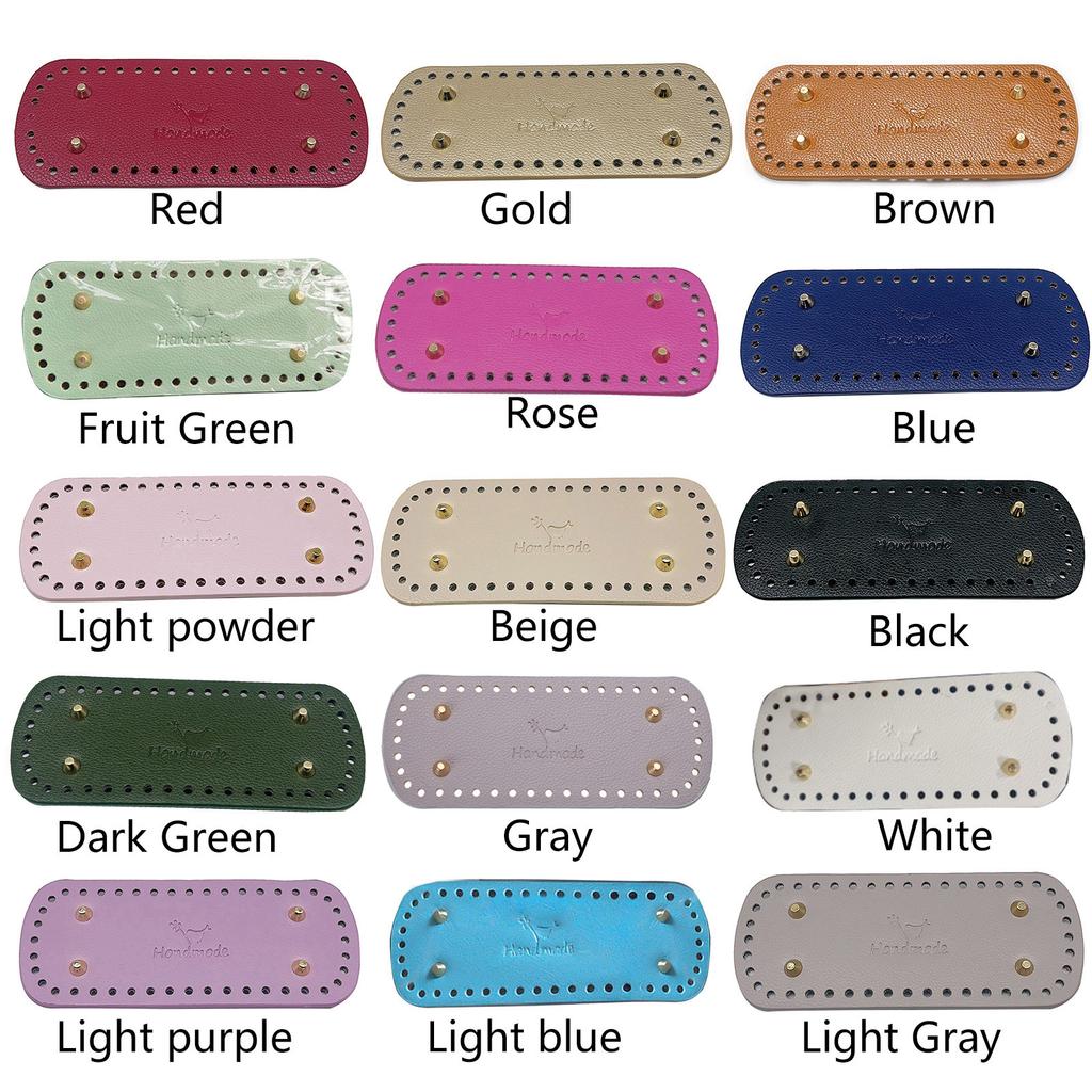 Oval Round Bags Bottom Leather Bag Base with 44 Holes Nail-Bottom Shaper Pad for DIY Crossbody Shoulder Bag Knitted Bag