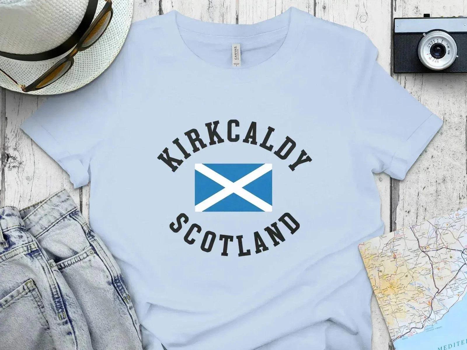 Kirkcaldy Scotland Flag Emblem Graphic T-Shirt 4XL
