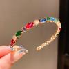 Geometric Zircon Open Cuff Bracelet For Women Fashion Jewelry Accessory