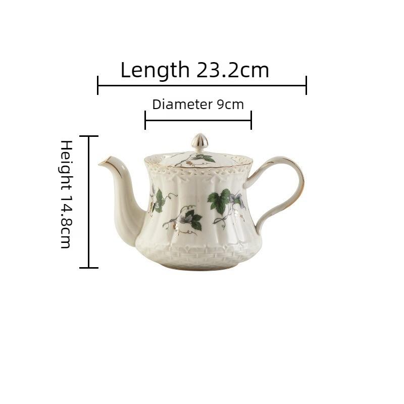 French Hollow Out Ceramic Cup Saucer Set British Style Teapot Afternoon Tea Elegant Drinkware Household Goods