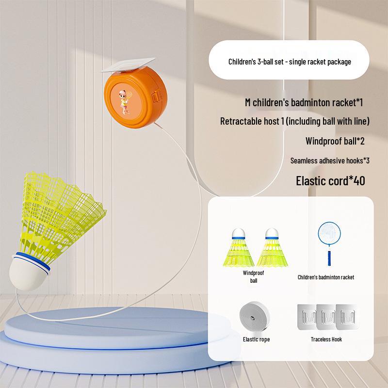 Elastic Rotating Badminton Trainer for Solo Practice - Indoor/Outdoor, Kid/Adult