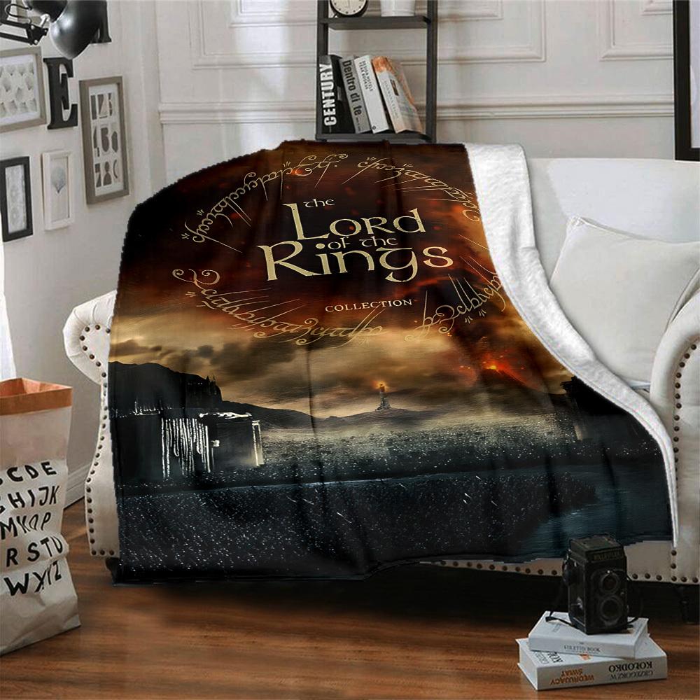 1pc The Lord of the Rings Collection Flannel Blanket Soft Warm Throw for Home, Office, Travel, All-Season Cozy Bedding Gift L1400