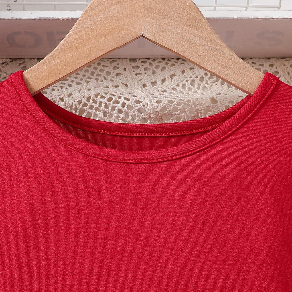 Girls' Red  Dress Spring/Fall Children's Fashion Long-Sleeve Princess Dress