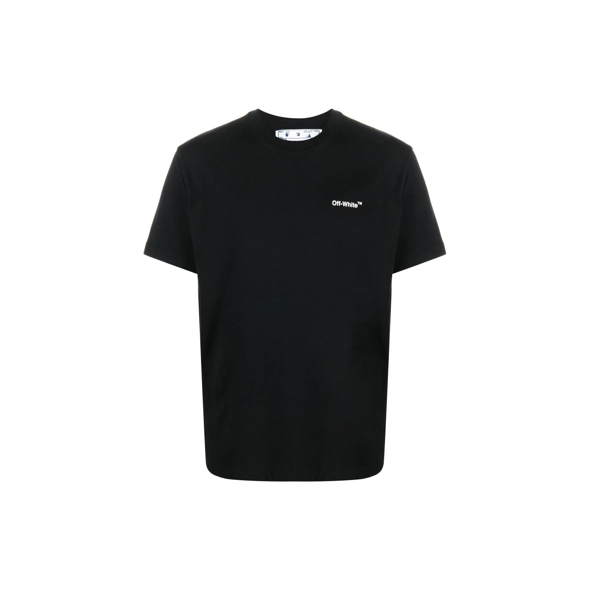 

Off-White Футболка Chain Arrow Slim с коротким рукавом, цвет черный/белый, мужские топы OMAA027F22JER0111001 M