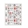 Nail Art Charm Weihnachtsmuster DIY Holografischer schöner Cartoon Leicht abziehbarer weißer Schneeaufkleber für Frauen