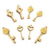 Wholesale 5pcs/lot No Fade Vintage Key Charms Stainless Steel Key Lock Pendants DIY Jewelry Making Accessories