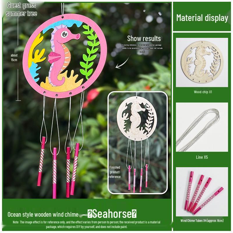 DIY Wooden Christmas Wind Chime Kit: Children's Painting & Decorating Ornament Gift
