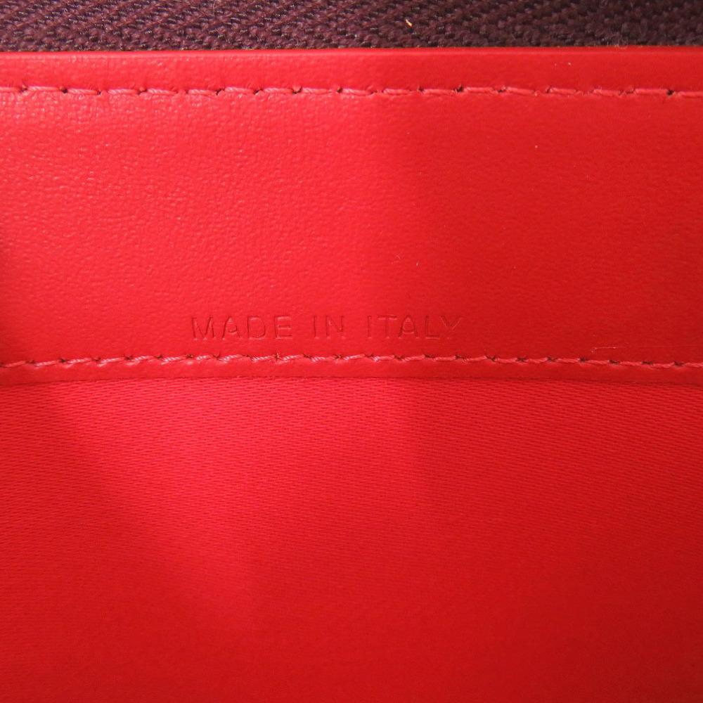 Used AUTHENTIC Christian Louboutin 3175224 Panettone studs long wallet purple Leather
