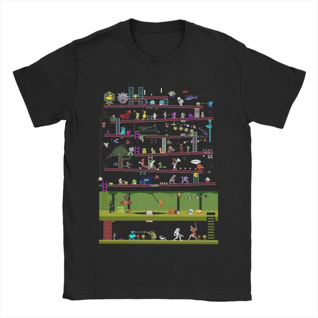 2026 New Fashion Funny Donkey Kong Video Games High Quality Soft T Shirts Men's O-neck Short Sleeve Tops Cotton Summer Tops Y2K