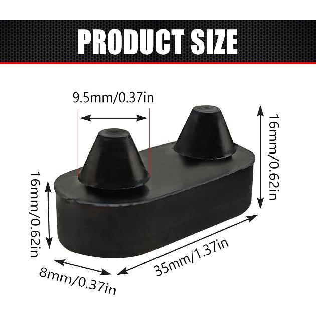 2PCS 4007541 Hood Latche Body Component Fender Bumpers Rubber Cushion Pad Parts Bump Stops Grommets J4007541 D4103 12031.02 Compatible with JE