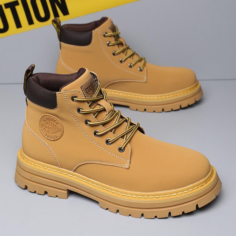 

Men s shoes winter high-top Martin boots 2024 new men s British low-top casual leather shoes retro tooling shoes 44