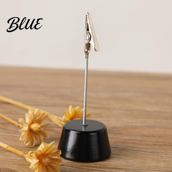 Waterproof Wooden Clip Wood Place Card Holder with Metal Clip Small Table Number