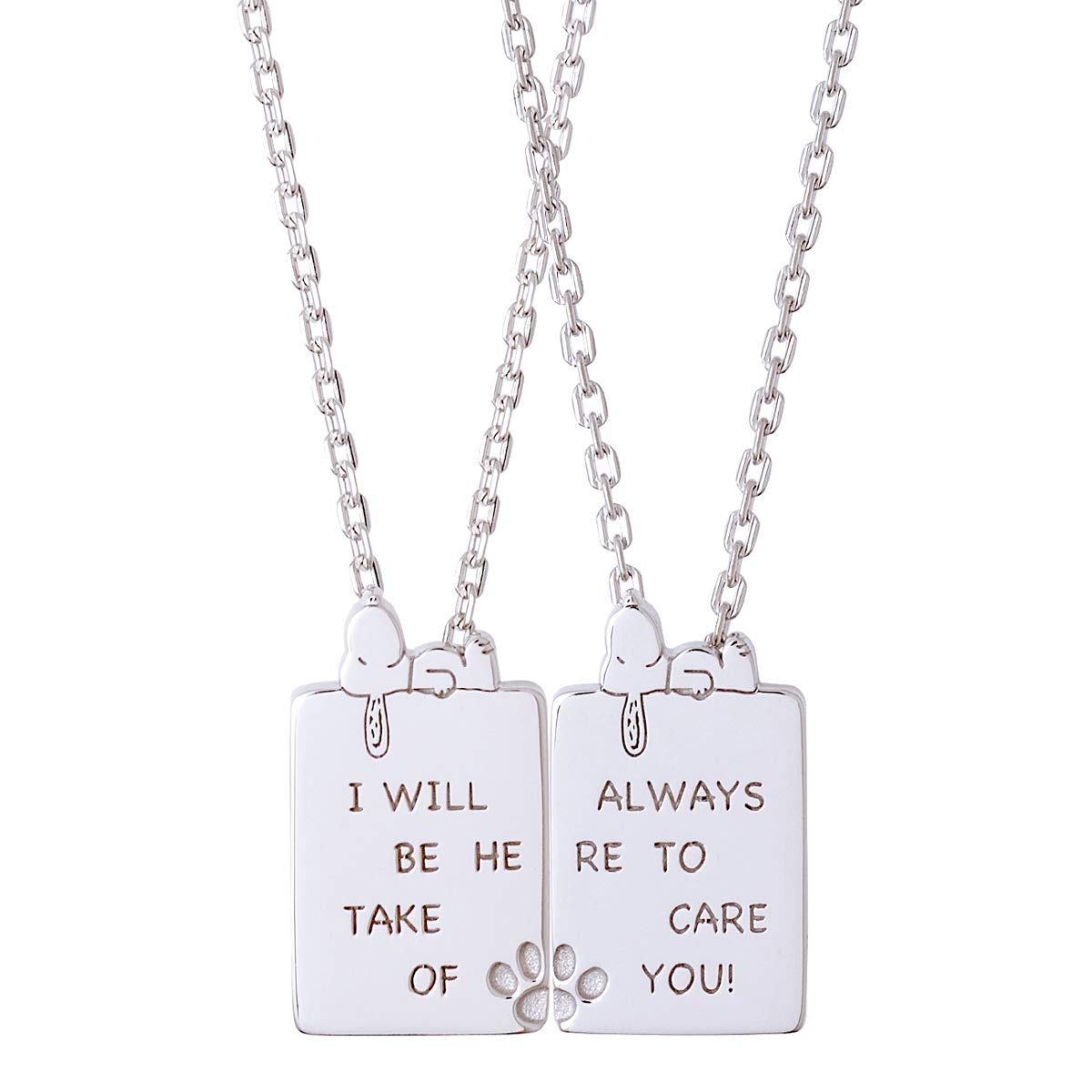 

THE KISS Silver Pair Necklace Set of and Wrapping Box Pair [PEANUTS Snoopy] 2, Men s Women s, Couples, Matching, Men s, Women s, Christmas,