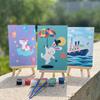 1Pc/6Pcs Portable Wooden Tripod Easel Adjustable Inclination Lightweight Foldable Beginners Paint Board Rack for Painting Sketching