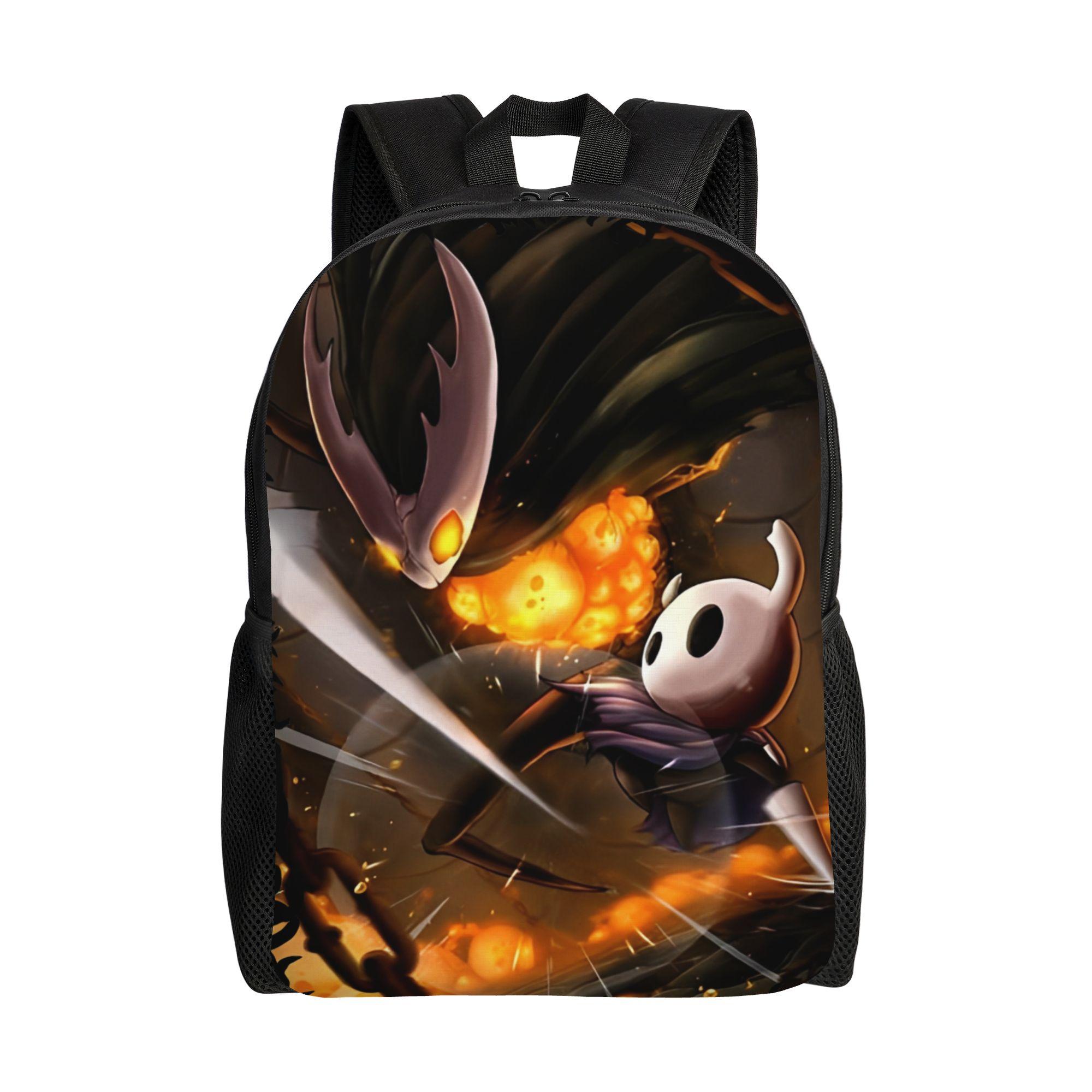 Hollow Knight Rugzak voor Mannen Vrouwen Cool Student Wandelen Reizen Dagrugzak Game College Schoudertas met Zak