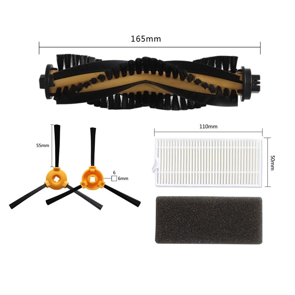 For Conga M50 / M50 For X-Treme Robotic Vacuum Cleaner Main Brush, 6 Side Brushes, And 4 Filters Set