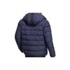 Adidas Jaqueta Puffer de Penas com Capuz e Zíper Estampa de Logo Cor Sólida Neo Jaquetas Unissex Azul HY9636