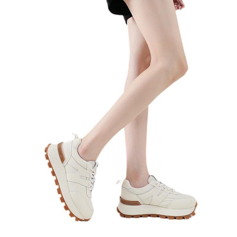 Strictly Selected Waffle Sneakers Women's Platform Korean Version Ins Trendy Shoes Dad Women's Shoes Casual Versatile Running Shoes Women