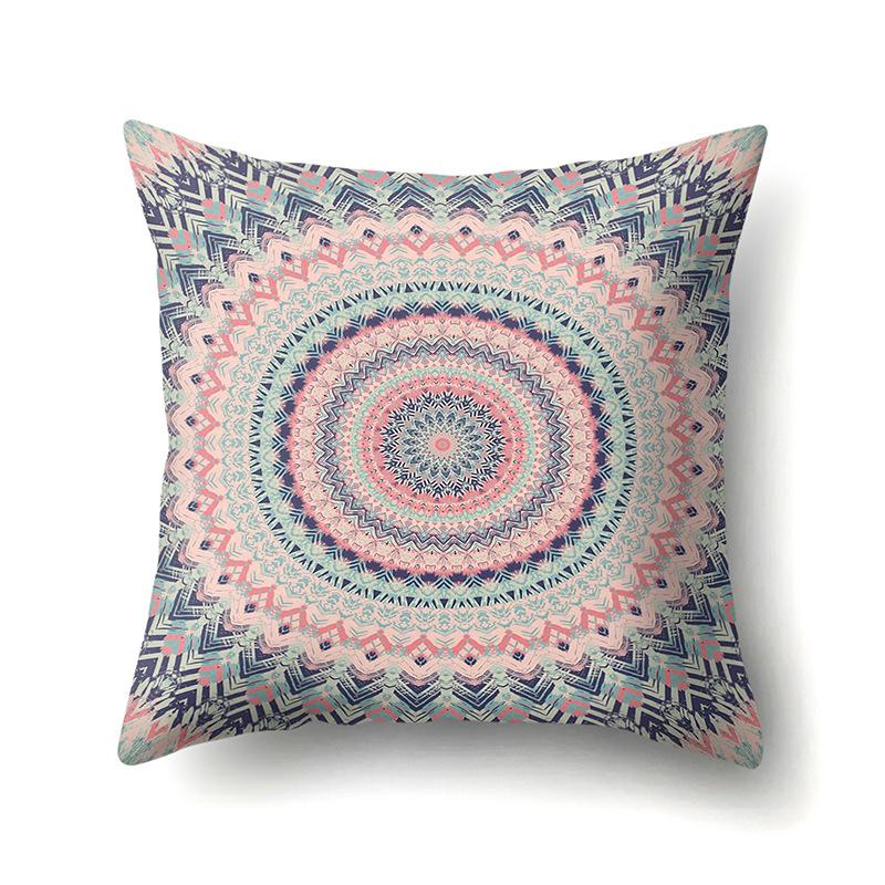 American Retro Ethnic Bohemian Polyester Pillow Case Car Decoration Home Printed Waist Rest Pillow Case