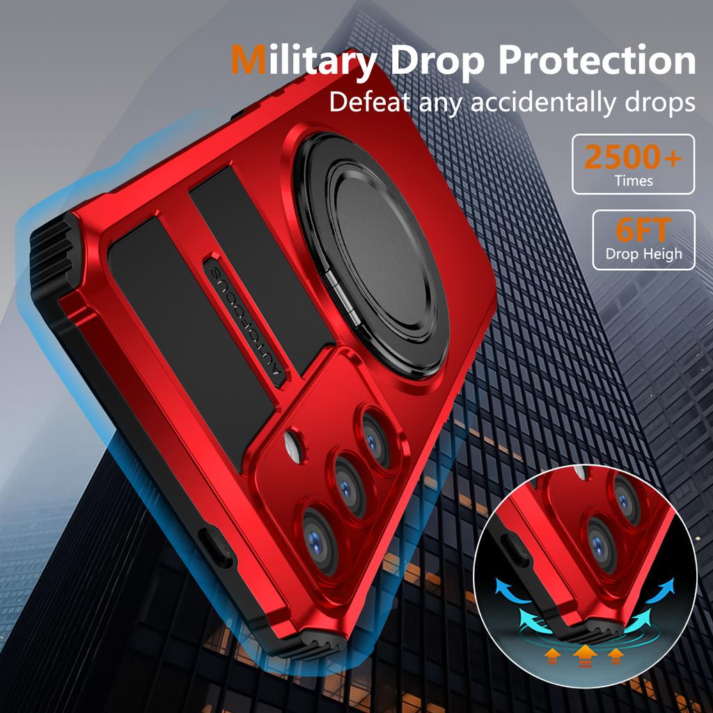 Coque de protection antichoc avec anneau magnétique pour Samsung Galaxy S24 S23 S22 S21 PLUG Ultra Plus 21 20 FE10 Slide Camera Protecover