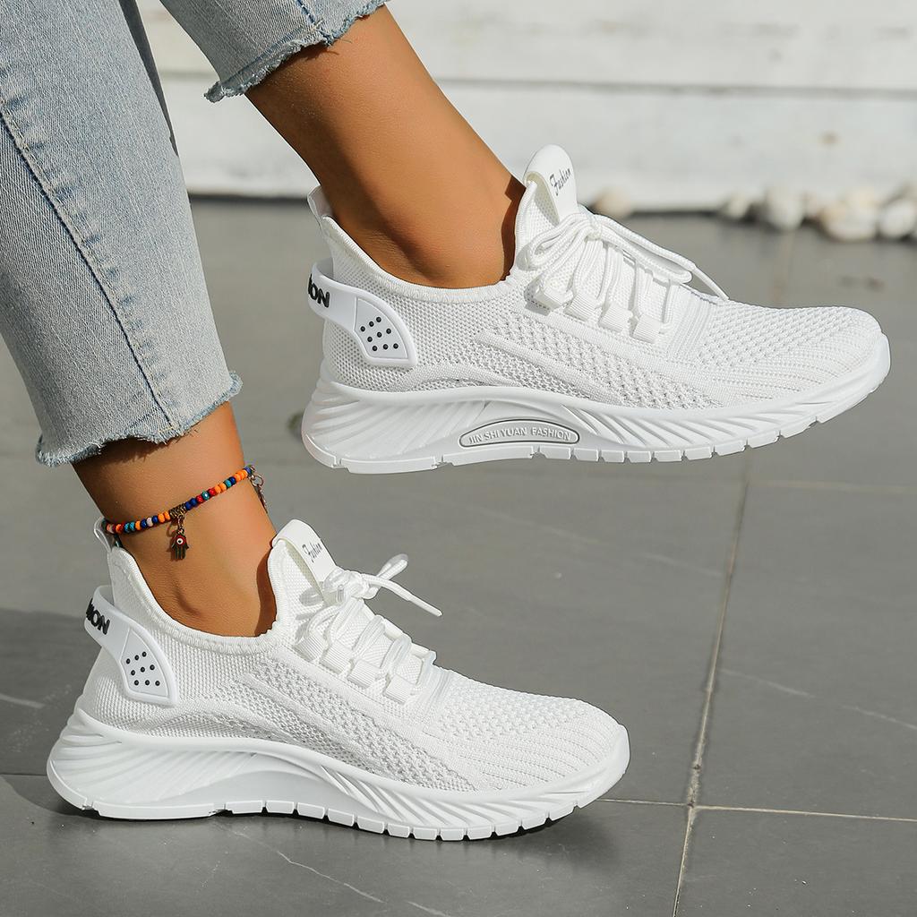 Women Shoes Casual Sneaker Fall Fashion Leisure Sports Single Shoes Trend Fly Weaving Sneakers