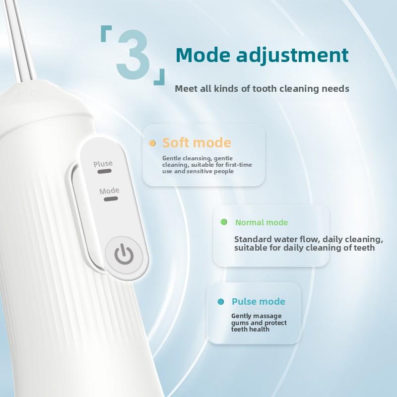 Electric Tooth Flusher Household Portable Waterproof Tooth Scrubber Removes Oral Odor Portable Tooth Scrubber