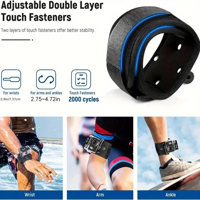 360 Degree Rotating Wrist Strap for Gopro Hero 12 11 10 9 8 Black 7 6 5 4 3 2 Silver White Max Session AKASO EKEN DJI Yi Apeman