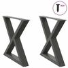 VidaXL Coffee Table Legs 2 Pieces Anthracite 50 X (42-43,3) Cm Steel 4012706