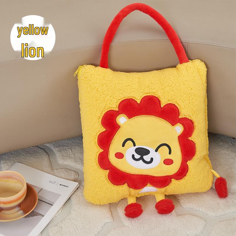 Customized Cartoon Pillow-Blanket: Portable for Car, Crib, or Dormitory Use