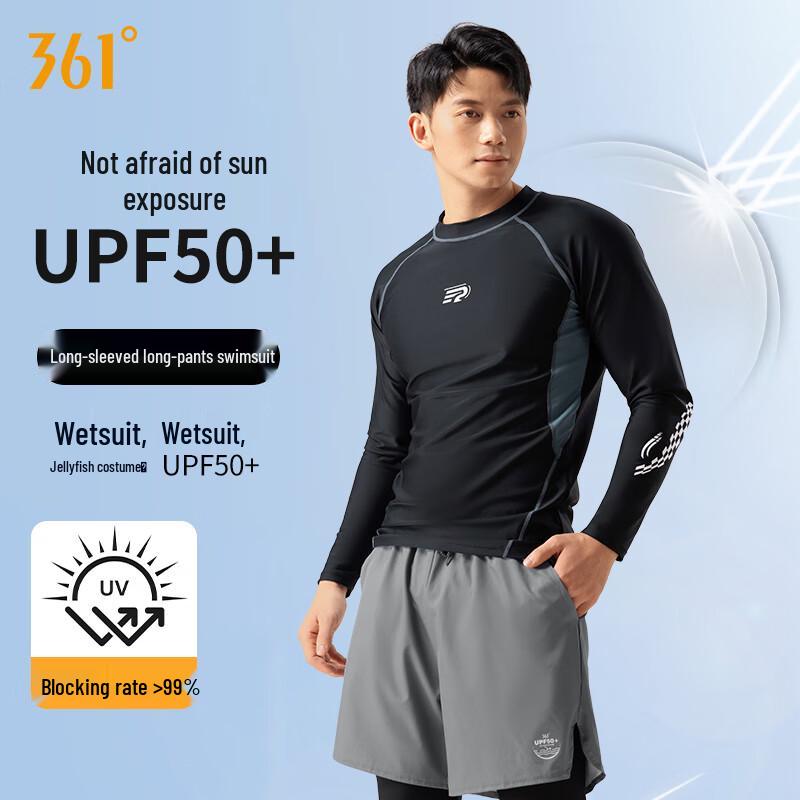 361° Men s Long Sleeve Rash Guard Swimsuit Set XL