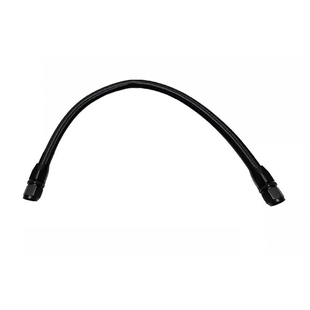 Black Nylon Braided Fuel Hose Oil Fuel Gas Line W/ CPE Fitting AN4-AN6-AN8-AN10