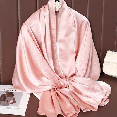 Solid Color Luxury Fashion Women Hijab Scarf Long Silk Soft Comfortable Scarves Shawl Muffler Neckerchief Outdoors Bandanna Lady
