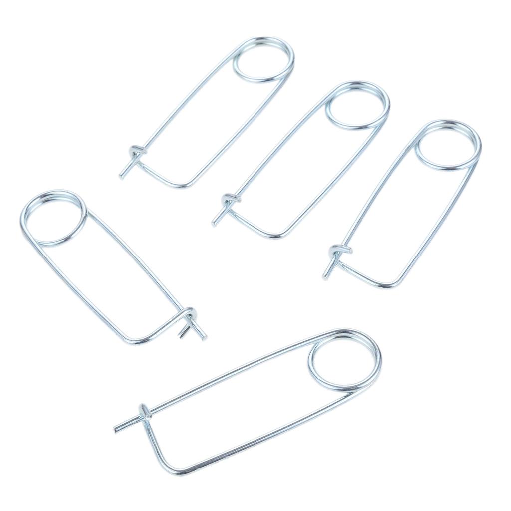 DRELD 10/5/1pcs Broche en Acier Forme Goupille de Sécurité Goupille à Ressort Fermoir de Blocage Rapide pour Attelage de Ferme Pelouse Jardin