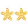 Stainless Steel Petal Flower Earrings Distinctive Gold Flower Earrings Adornment Portable Ear Studs Charm for Parties