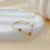 Simple And Versatile Titanium Steel Peach Heart Jewelry Fashion Niche Light Luxury Stainless Steel Love Bracelet Women