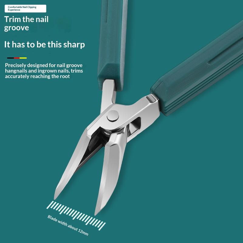 Wide Jaw Nail Clipper 15mm Opening Kit for Ingrown Edge Anti Splash Stainless Steel Trim Tool for Home Pedicure Salon