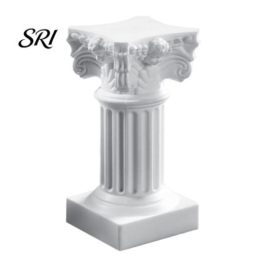 Decoration Roman Pillar Candle Holder Mini Greek Column Stand Resin White Portable Decor Candlestick for Wedding Banquet Home Table Centerpiece Photo
