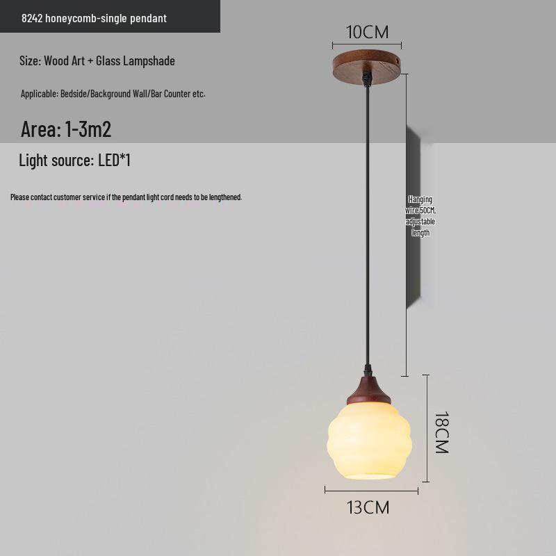 Chinese Retro Bedroom and Hallway Pendant Light