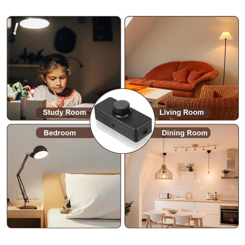Einstellbare Dimmer-Schalter Dimmer-Lichtschalter für dimmbare Glühbirnen Kompatibilität