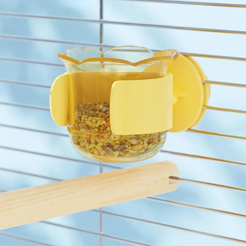 2 Stück Vogeltränke Futterspender Haustier Vogelzubehör Spenderflasche Trinkbecher Schalen für Vogelkäfige für Papageienkäfig Kleine Haustiere