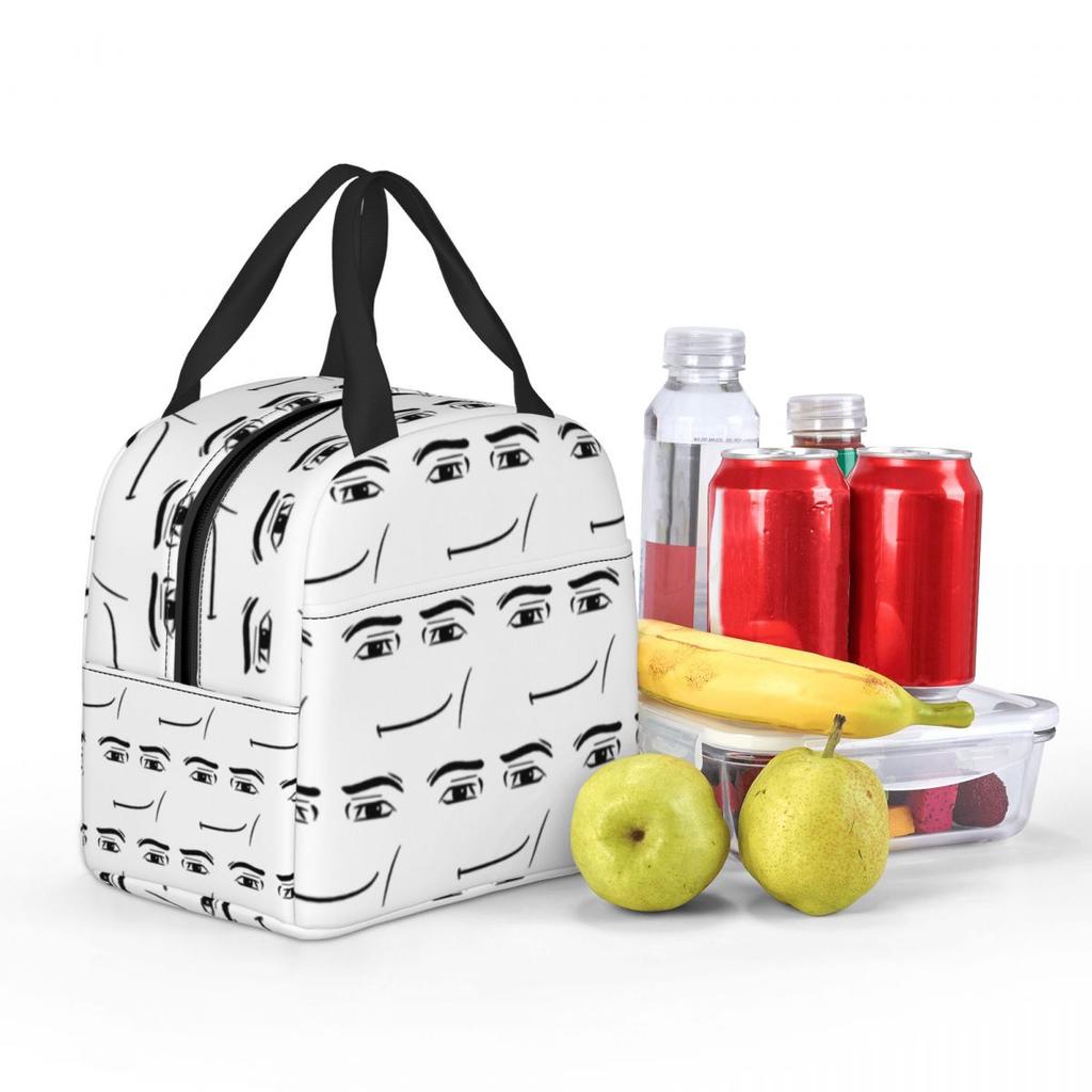 The Man Face Insulated Lunch Bag for Kids School Cooler Thermal Food Box Tote Portable Lunch Boxes Container