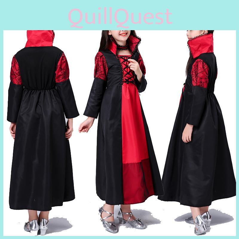 Spellbinding Sorceress Costume For Girls With Lace Up Witch Dress For Halloween